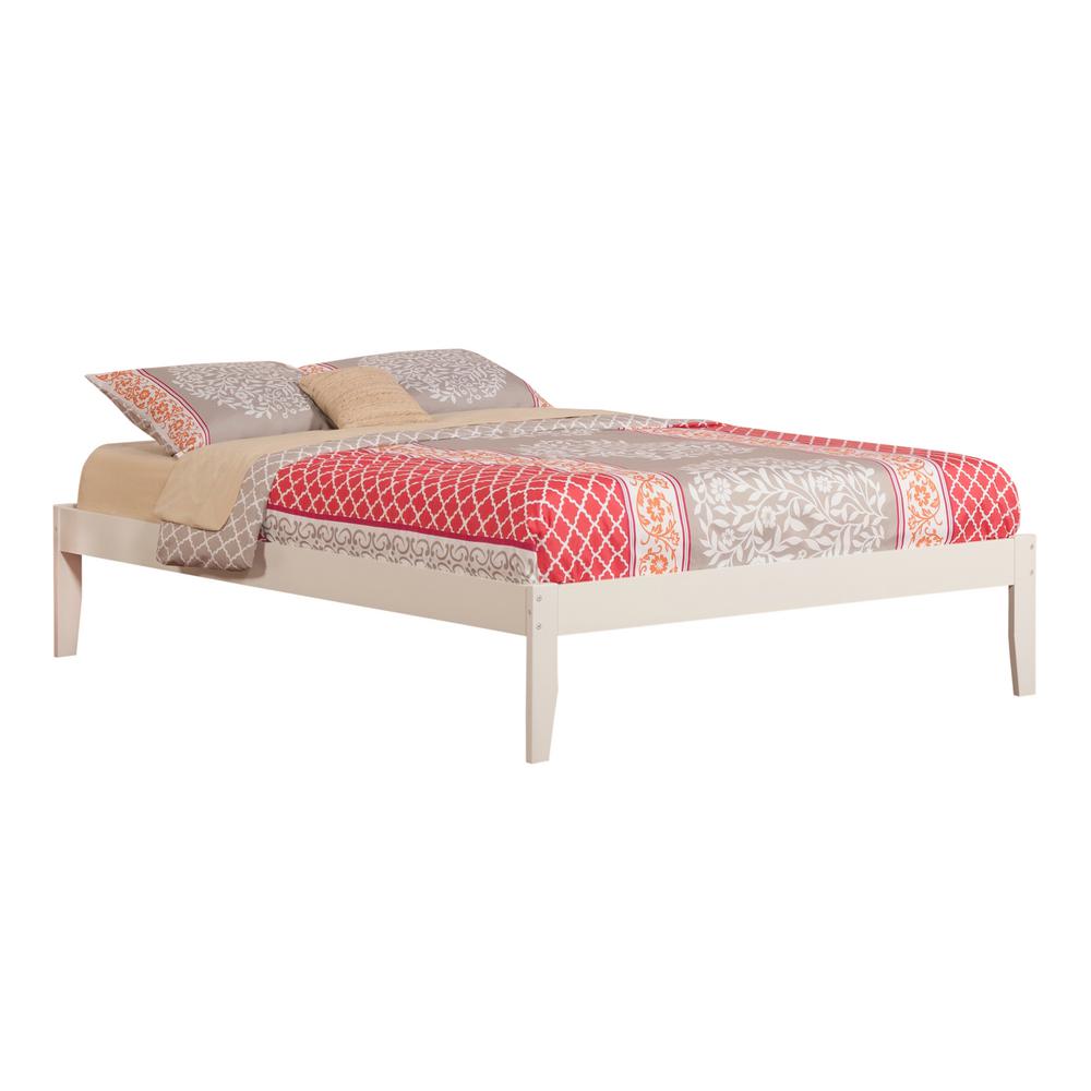 Atlantic Furniture Concord White Queen Platform Bed With Open Foot Atlantic Furniture Concord White Queen Platform Bed With Open Foot Board