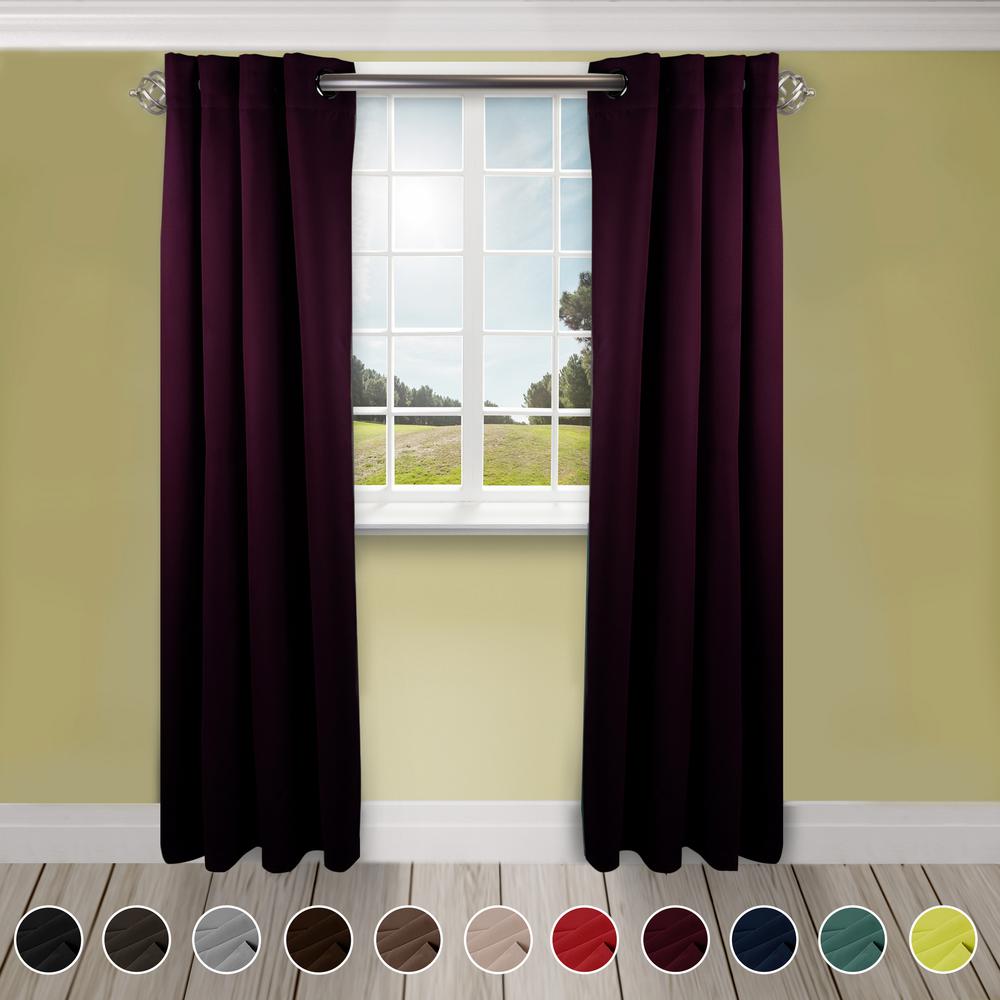 Rod Desyne Heavy Duty Drapery 52 In W X 96 In H Panel In Purple