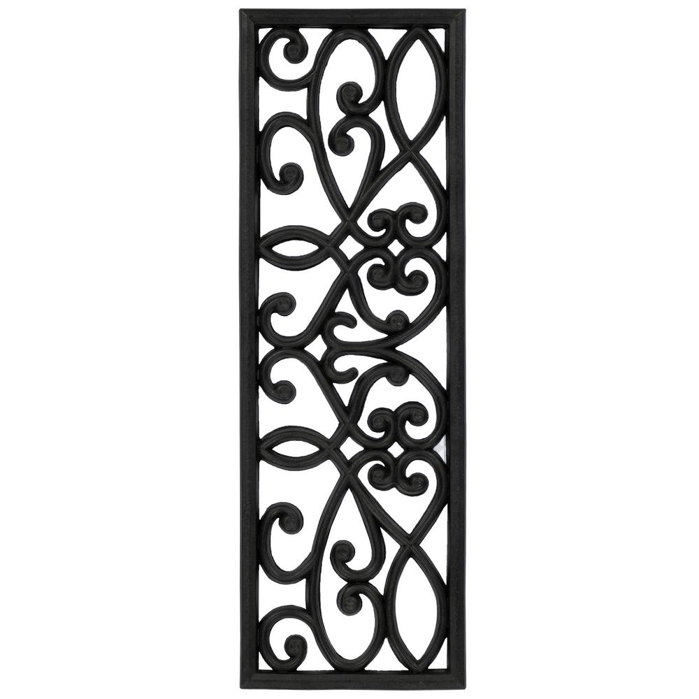 Ottomanson Dirt Off Black Iron Cutout Slice 18 In X 30 In Rubber
