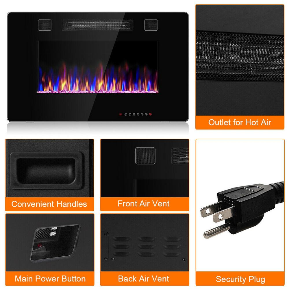 Boyel Living 30 In Recessed Ultra Thin Wall Mounted Or Insert Electric Fireplace Heater Black Wf Ep24702 The Home Depot - Electric Fireplace Recessed Ultra Thin Wall Mounted Heater Multicolor Flame Boyel Living 30 In Recessed Ultra Thin Wall Mounted Or Insert Electric Fireplace Heater Black Wf Ep24702 The Home Depot - Electric Fireplace Recessed Ultra Thin Wall Mounted Heater Multicolor Flame