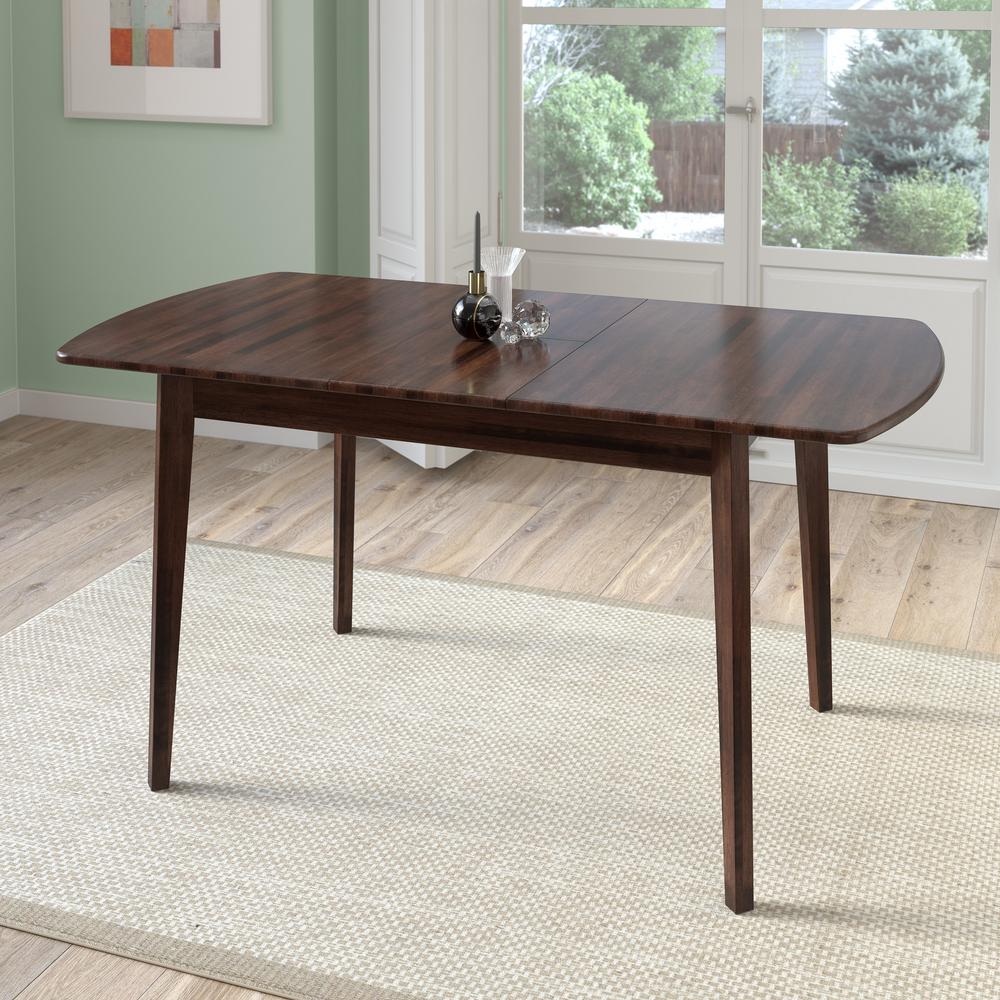 CorLiving Dillon Cappuccino Stained Wood Extendable Oblong Dining Table