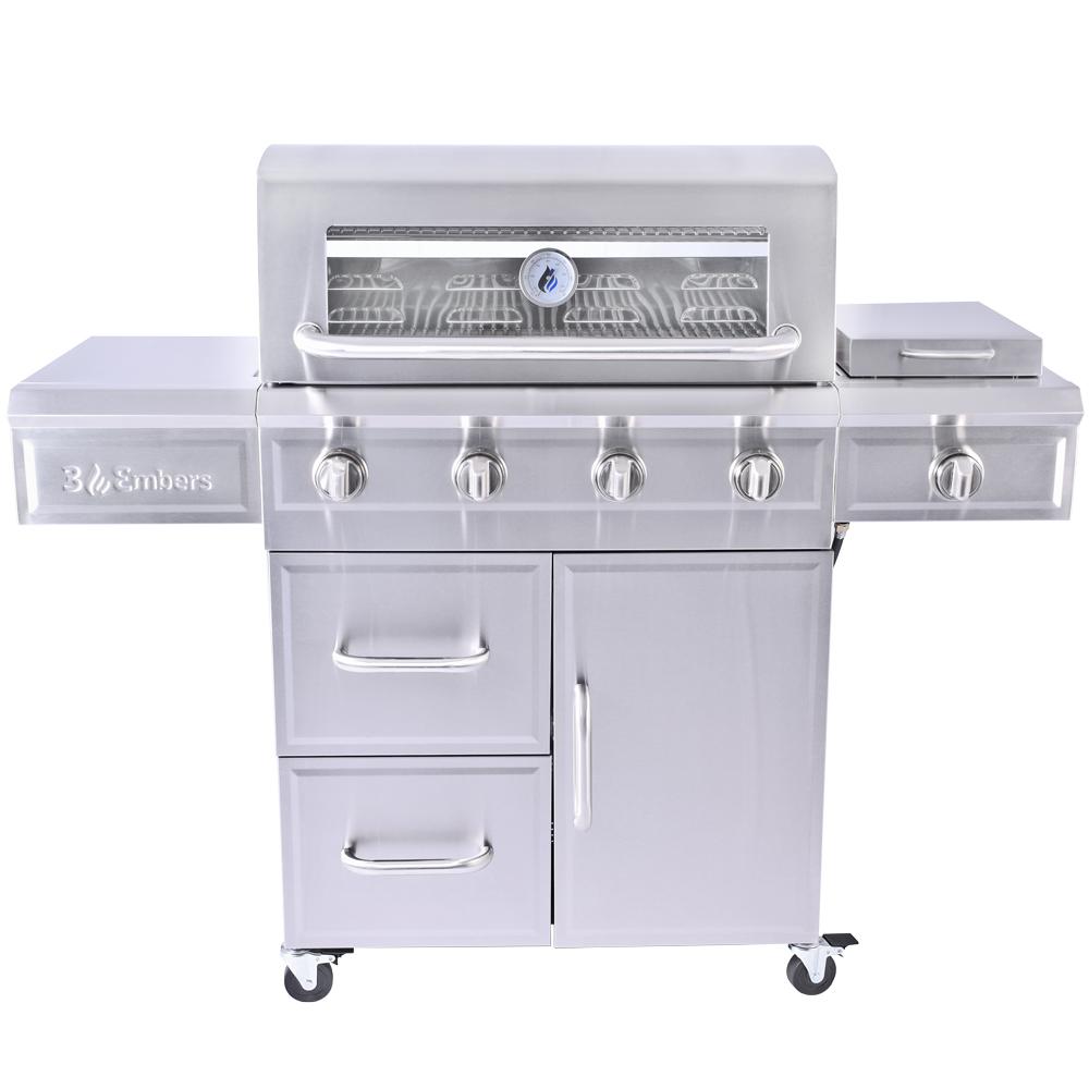 Dual Fuel Grill The Home Depot 4 Burner Dual Fuel Propane Gas Grill