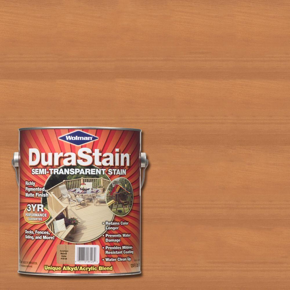 Wolman 1 gal. DuraStain Natural Cedar Semi-Transparent Exterior Wood