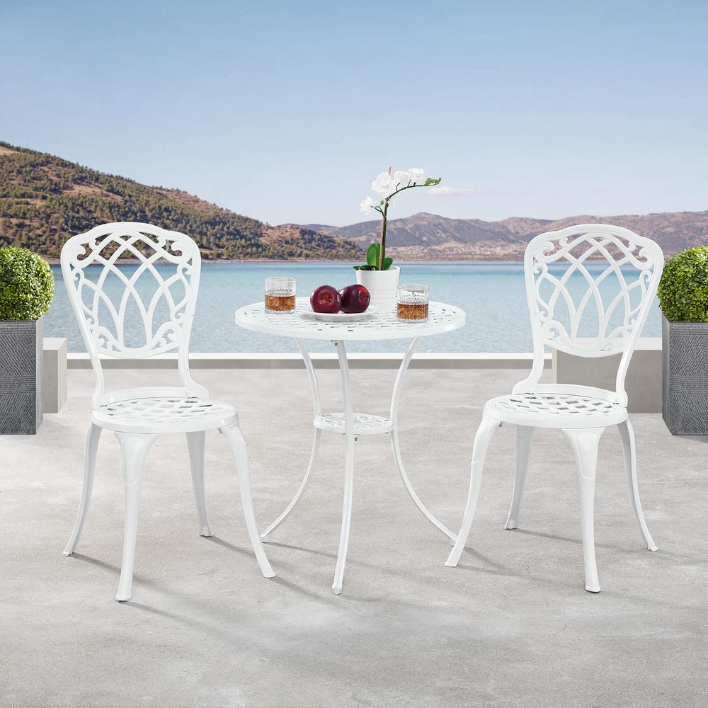 Oakland Living Ornate Traditional White 3-Piece Aluminum ... Oakland Living Ornate Traditional White 3-Piece Aluminum ... on Oakland Living Bistro Set id=70452