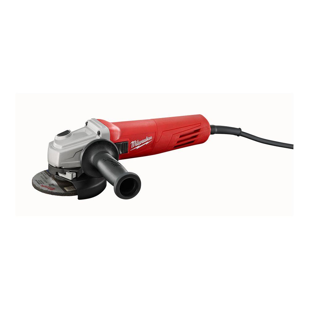 Milwaukee 11 Amp 4.5 in. Small Angle Grinder with Slide LockOn Switch