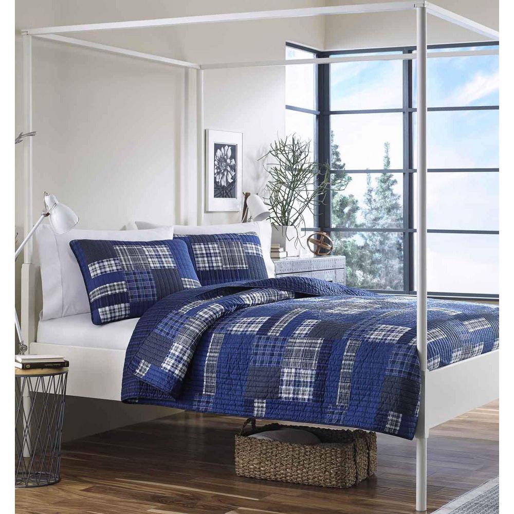 Eddie Bauer Eastmont Navy Full/Queen Quilt Set (3Piece)200401 The