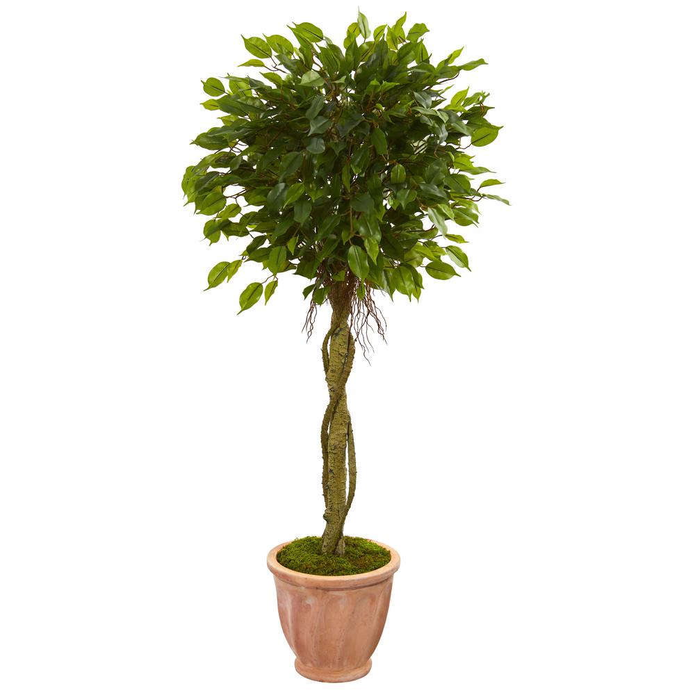 Nearly Natural 5 Ft. UV Resistant Indoor/Outdoor Ficus Artificial Tree ...