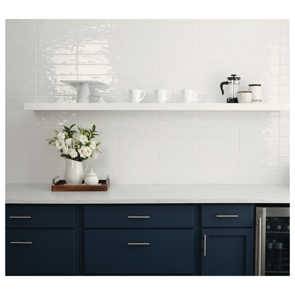 Marazzi Luxecraft White 3 In X 12 In Glazed Ceramic Wall Tile 12 Sq Ft Case