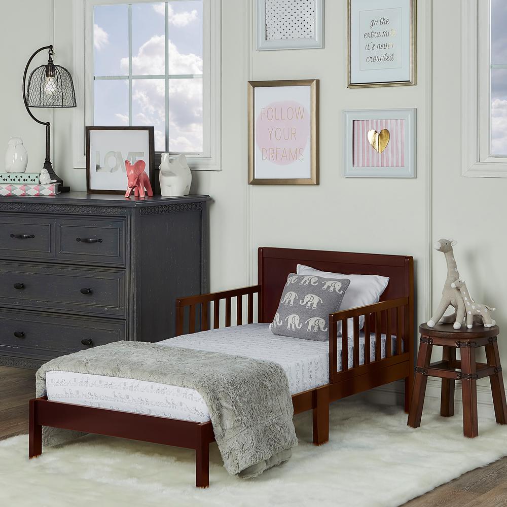 brown toddler bed