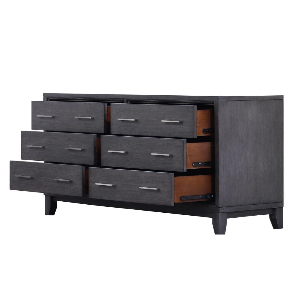 Chelsea 6 Drawer Gray Wash Dresser 7036gw The Home Depot