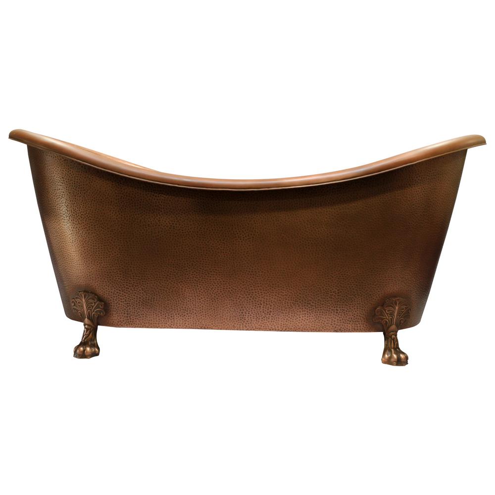 copper clawfoot bathtub