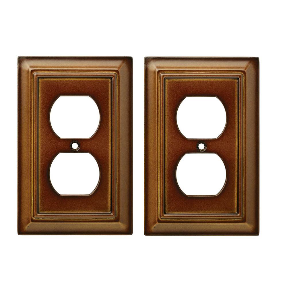 Hampton Bay Architectural Wood Decorative Single Duplex Outlet Cover