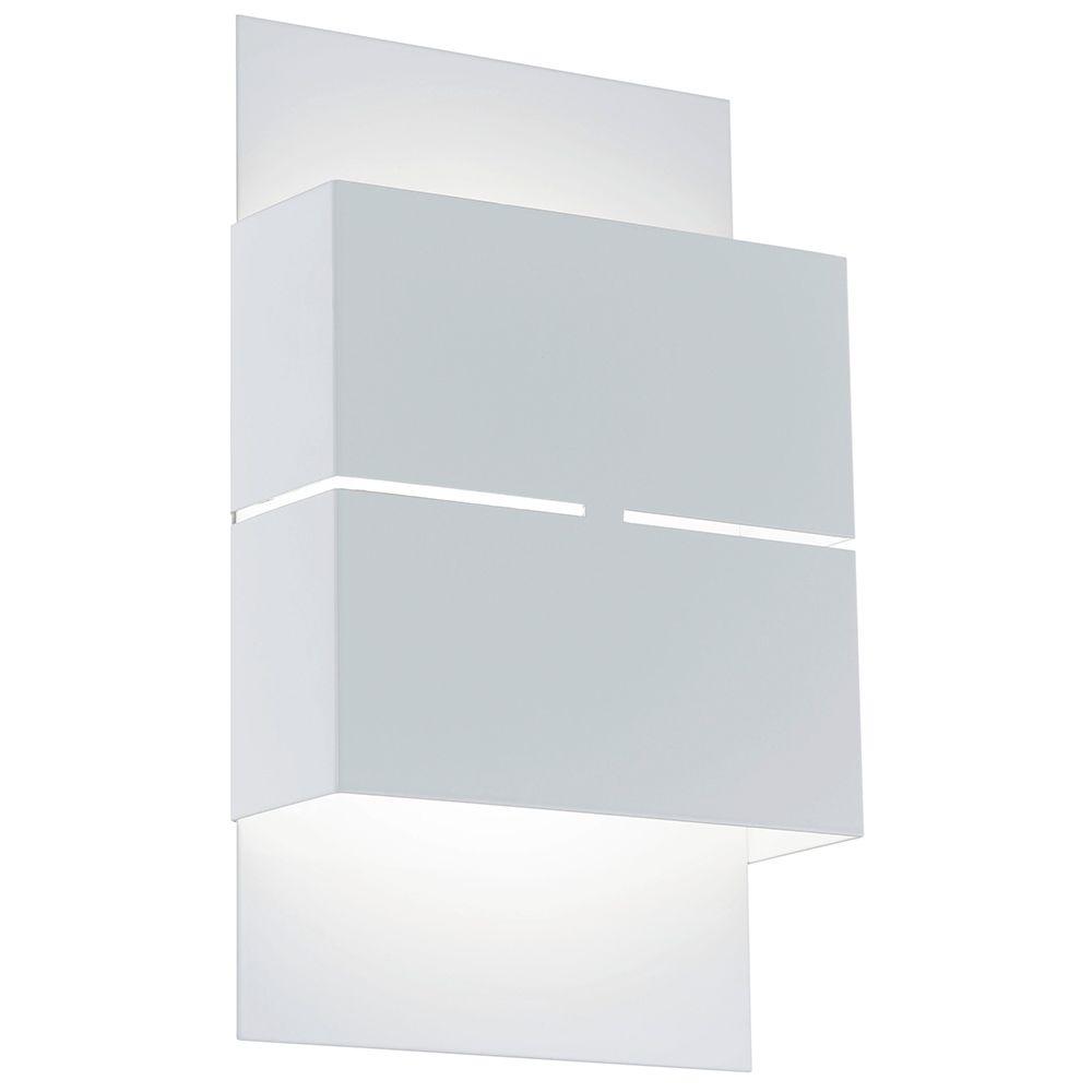 White Outdoor Wall Mounted Lighting The Home Kibea 2 Light White Outdoor Integrated Led Wall