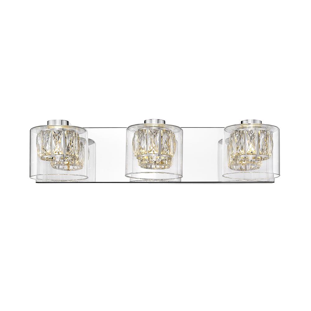 Ove Decors Cider Iii 20 5 In Mirrored Led Vanity Light Bar 15lva Cide321 R The Home Depot