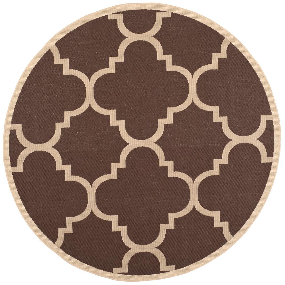 Safavieh Courtyard Natural/Brown 7 ft. x 7 ft. Indoor/Outdoor Round