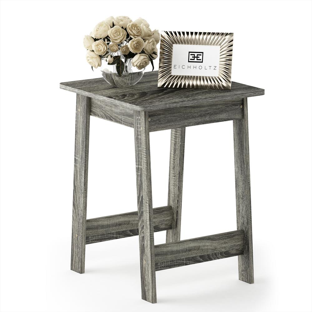 Furinno Beginning French Oak Grey End Table18039GYW The Home Depot