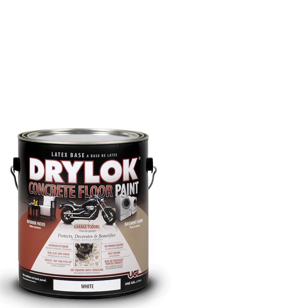 Drylok 1 Gal White Latex Concrete Floor Paint 209153 The Home Depot White Latex Concrete Floor Paint