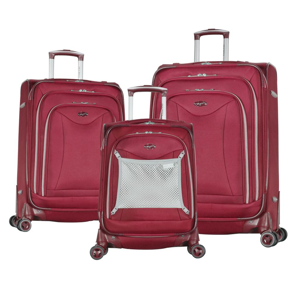 Olympia USA Luxe II Burgundy 3-Piece Expandable Spinner Set, Red was $548.0 now $164.4 (70.0% off)