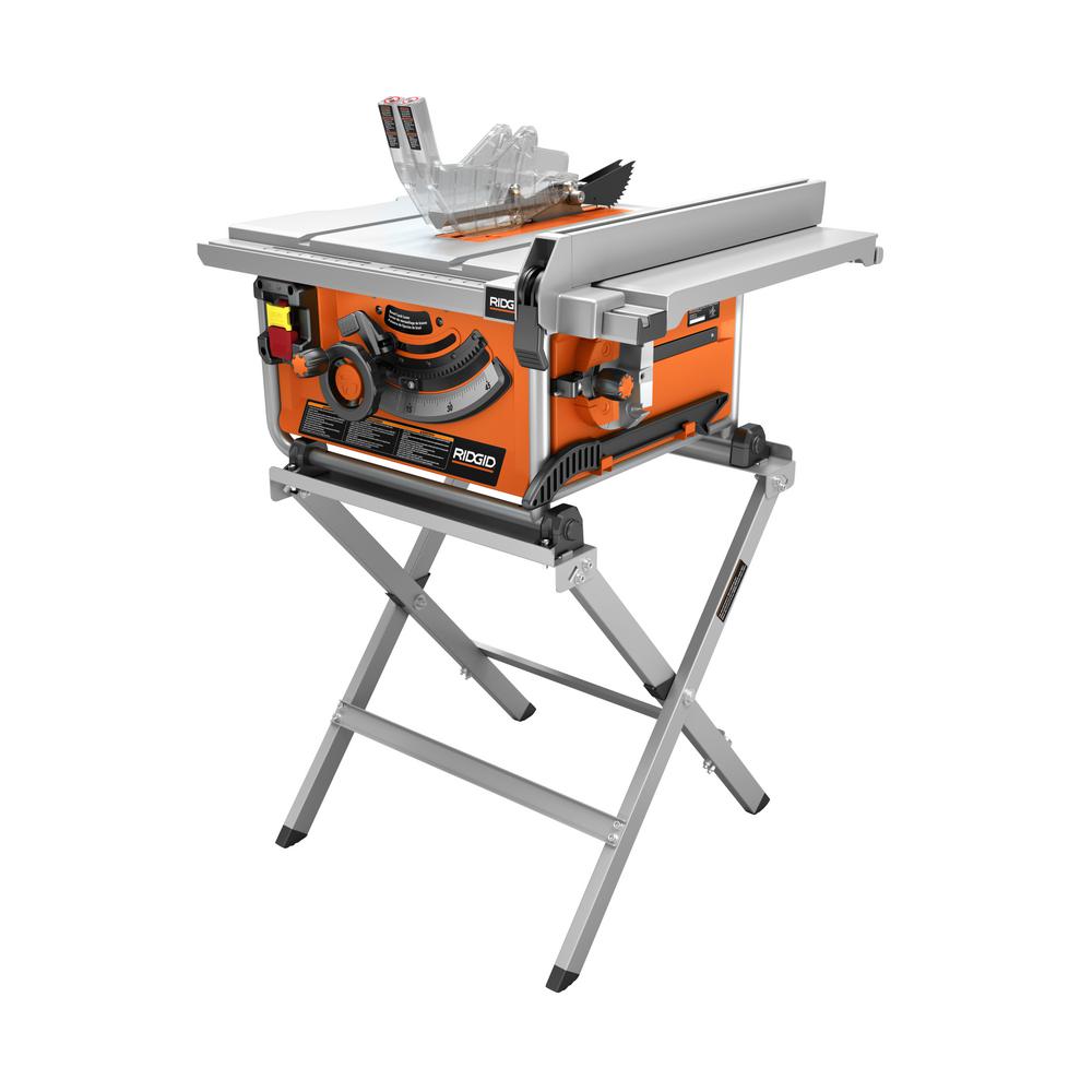 Ridgid 15 Amp Corded 10 In Compact Table Saw With Carbide