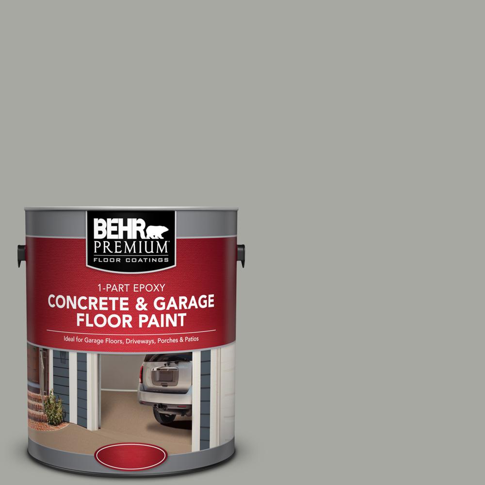 Behr Premium 1 Gal Pfc 68 Silver Gray Part Epoxy Satin Interior Pfc 68 Silver Gray 1 Part Epoxy Satin Interior Exterior Concrete And Garage Floor Paint