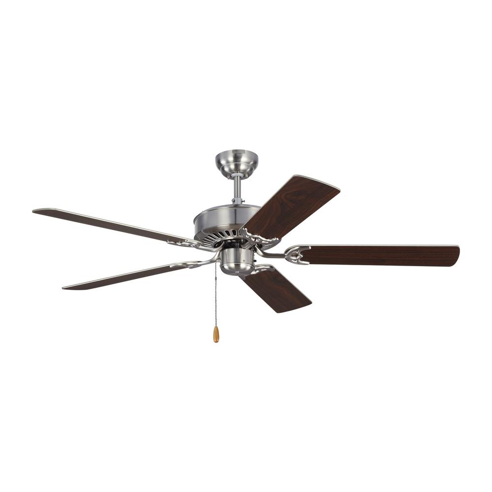 Monte Carlo Haven 52 In Brushed Steel Ceiling Fan With Dual Finished Blades