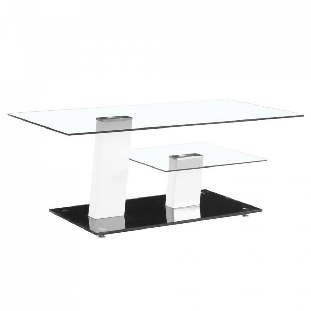 Fab Gl And Mirror Contemporary White Black Coffee Table Fab Gl And Mirror Contemporary White Black Coffee Table Design With High Glossy Base