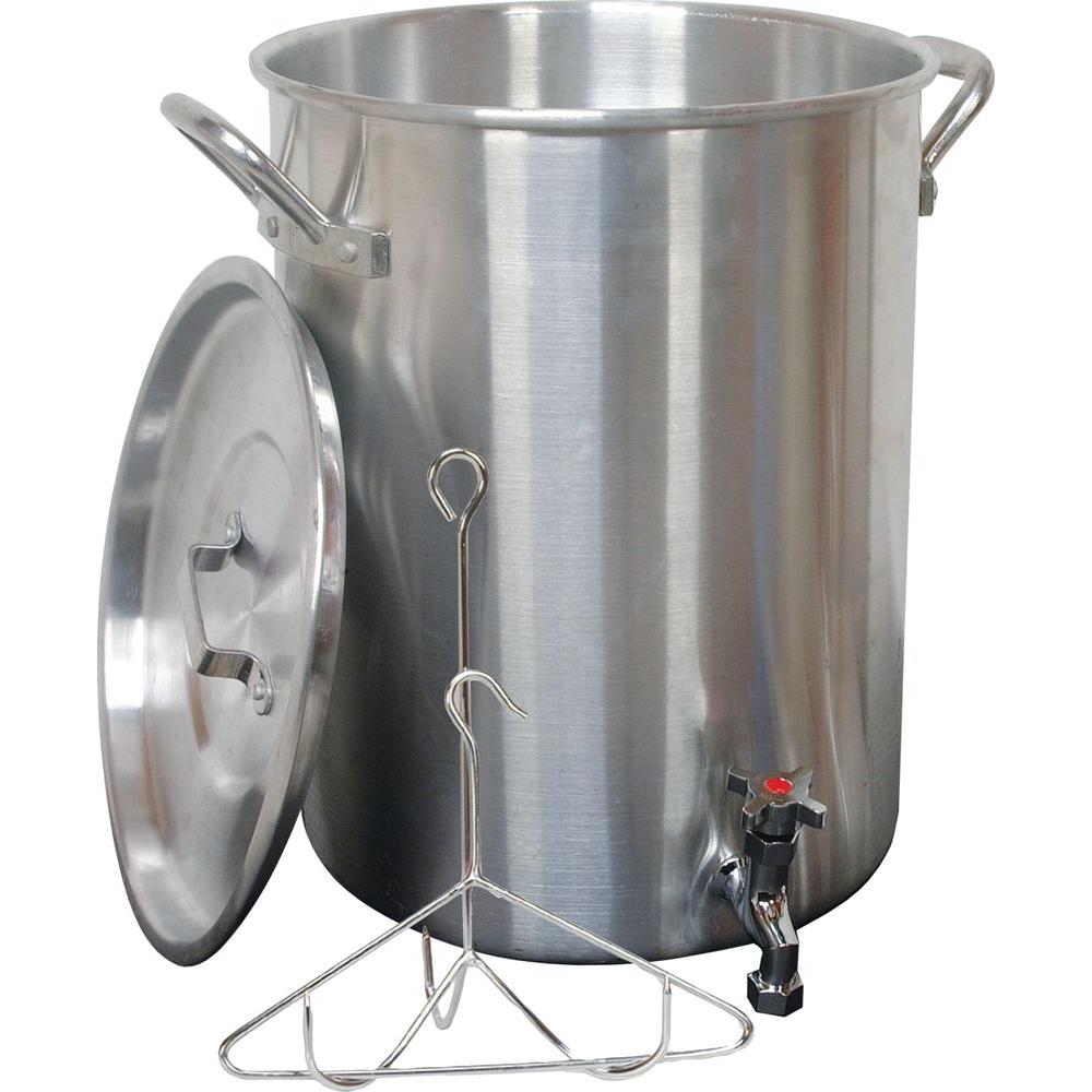 King Kooker 30 Qt Aluminum Turkey Pot With Spigot Lid Lifting