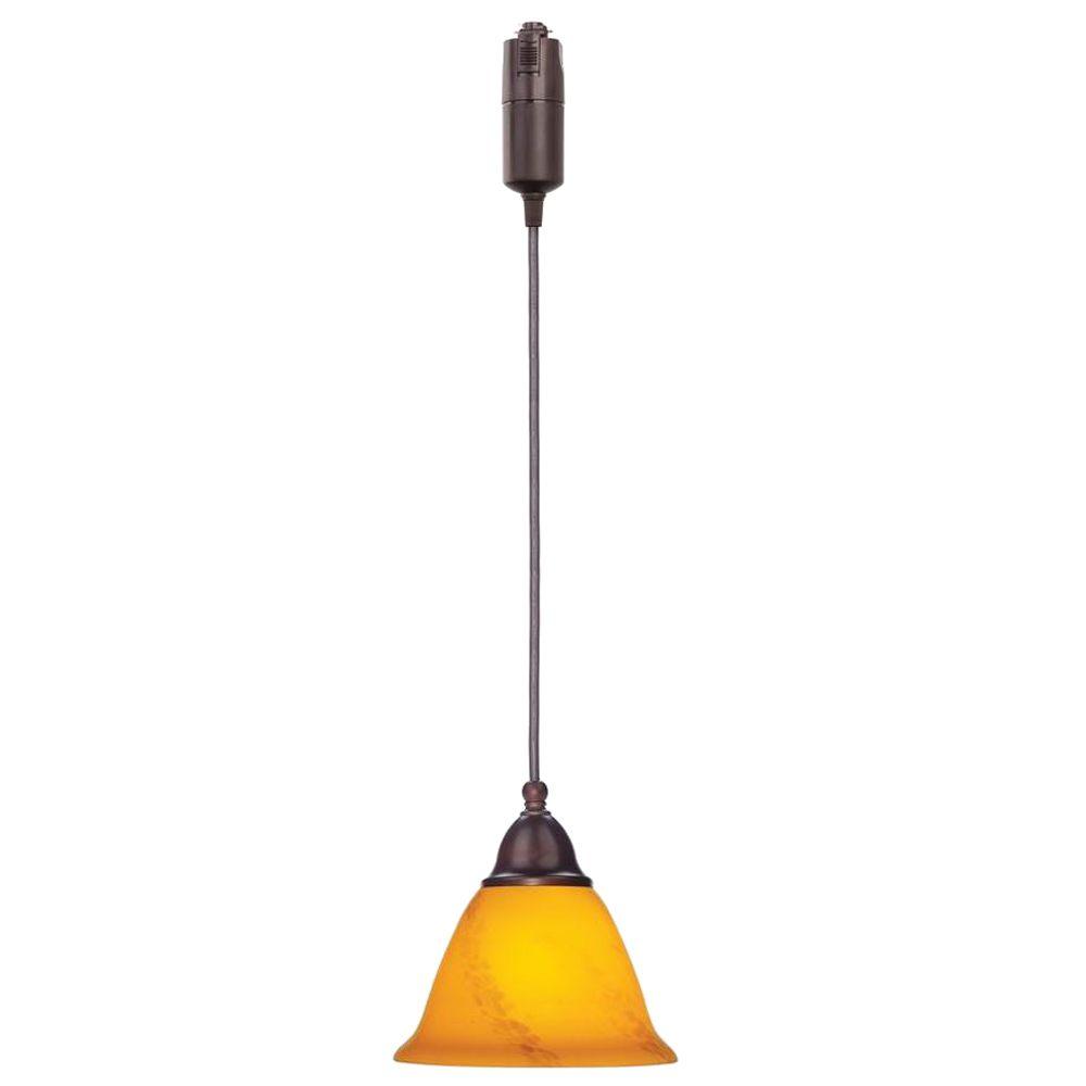 Hampton Bay 1Light Antique Bronze Linear Track or Direct Wire PendantEC410ABZ The Home Depot