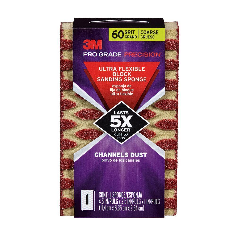 3M Pro Grade Precision 21/2 in. x 4 in. x 1 in. 180 Grit XFine Block