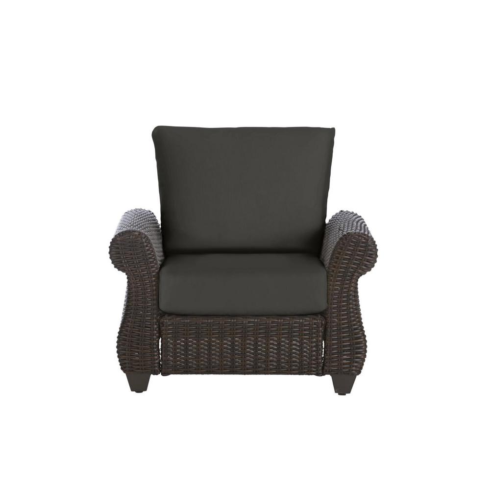 Hampton Bay Mill Valley Brown Wicker Outdoor Patio Lounge Chair