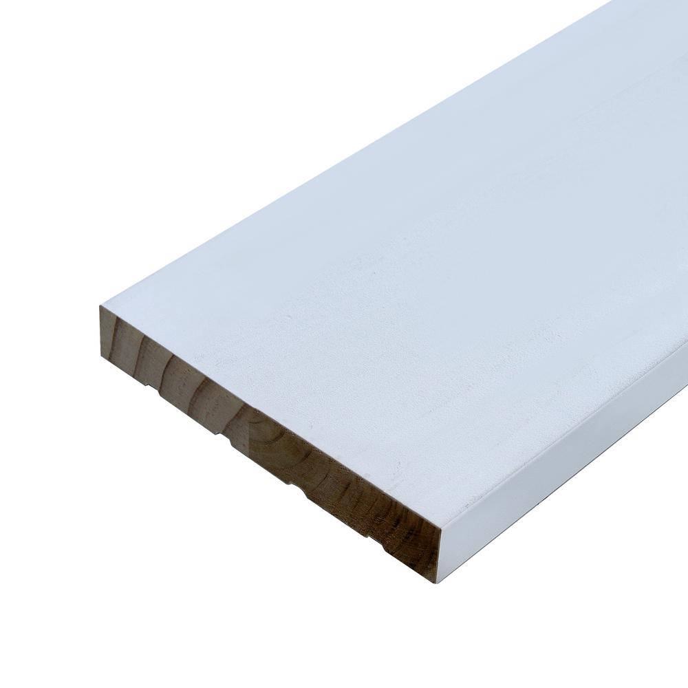 Alexandria Moulding Amc 1500 1 1 4 In X 6 3 4 In X 96 In Pine Primed Finger Joint Sill Moulding Primed White Finger Joint Alexandria Home Depot