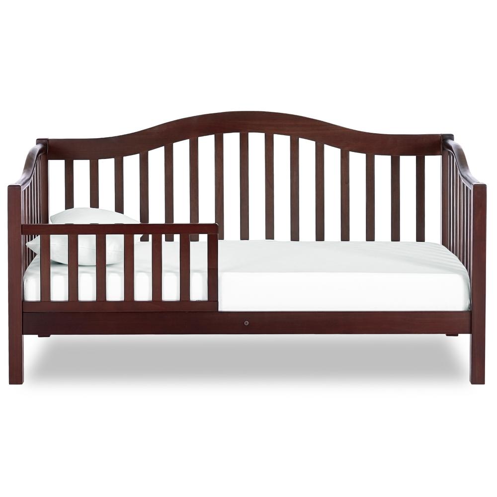 brown toddler bed