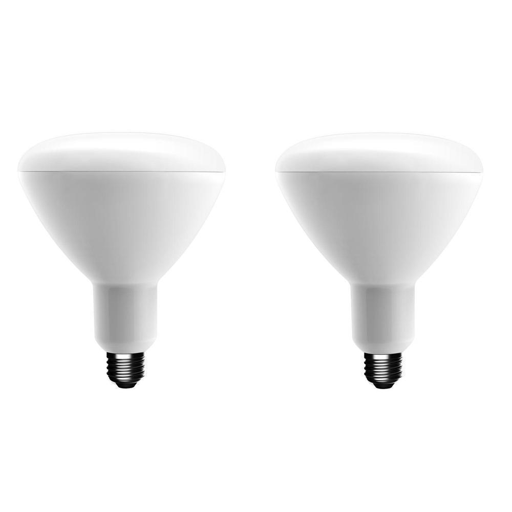 Ecosmart 75 Watt Equivalent Br40 Dimmable Energy Star Led Light Bulb Ecosmart 75 Watt Equivalent Br40 Dimmable Energy Star Led Light Bulb Bright White 2 Pack 1003026002 The Home Depot