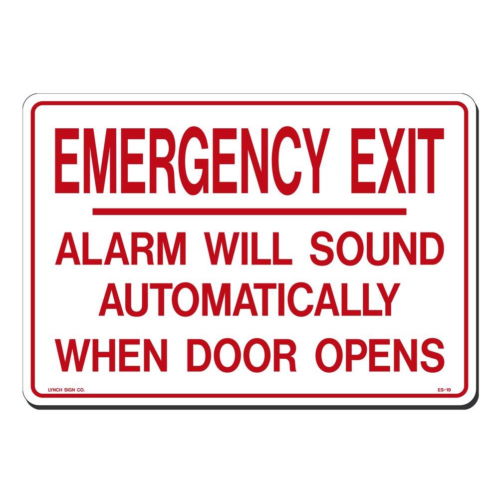 Lynch Sign 14 in. x 10 in. Emergency Exit Sign Printed on More Durable