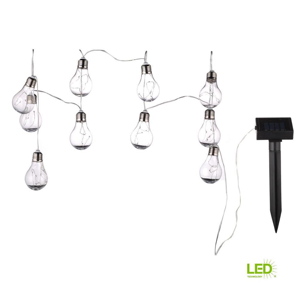 Pwn Unltd 10-Light 9 ft. Integrated LED Edison Bulb String Light