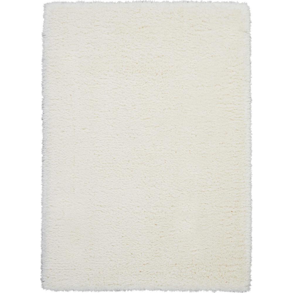 Nourison Ultra Plush Shag 4' x 6' White Plush Area Rug459886 The