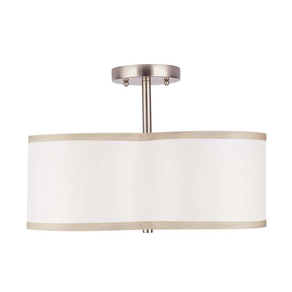 Home Decorators Collection 4 Light Brushed Nickel Semi Flush Mount