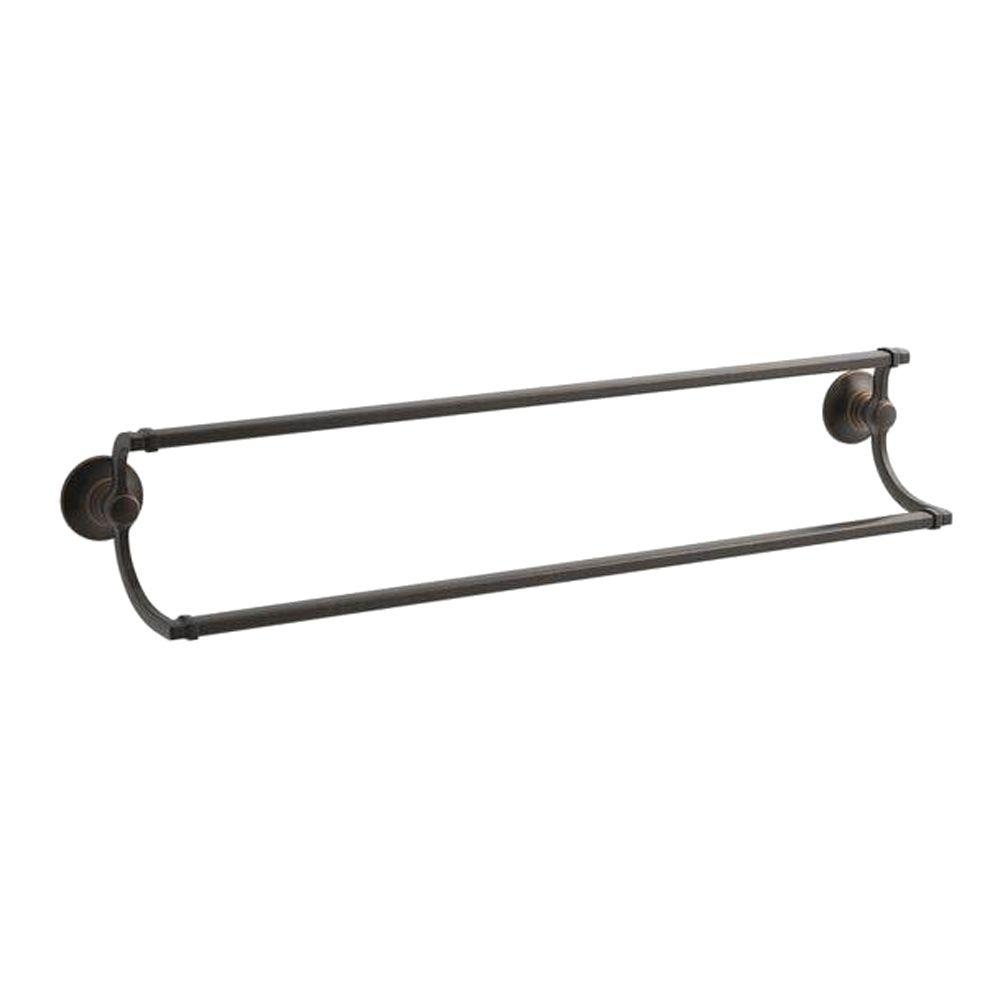 KOHLER Bancroft 24 in. Double Towel Bar in OilRubbed BronzeK11413