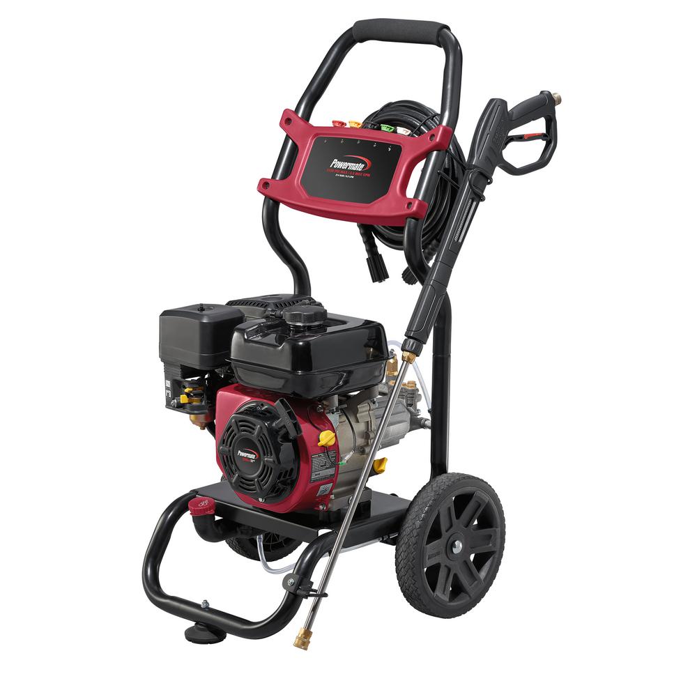 Powermate 3100 Psi 2 5 Gpm Residential Gas Pressure Washer 7131 The Home Depot