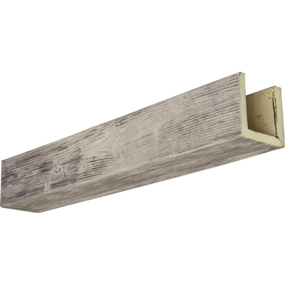 Ekena Millwork 10 In X 8 In X 24 Ft 3 Sided U Beam Sandblasted Burnished Pine Faux Wood Ceiling Beam Bmsd3c0080x100x288bp The Home Depot
