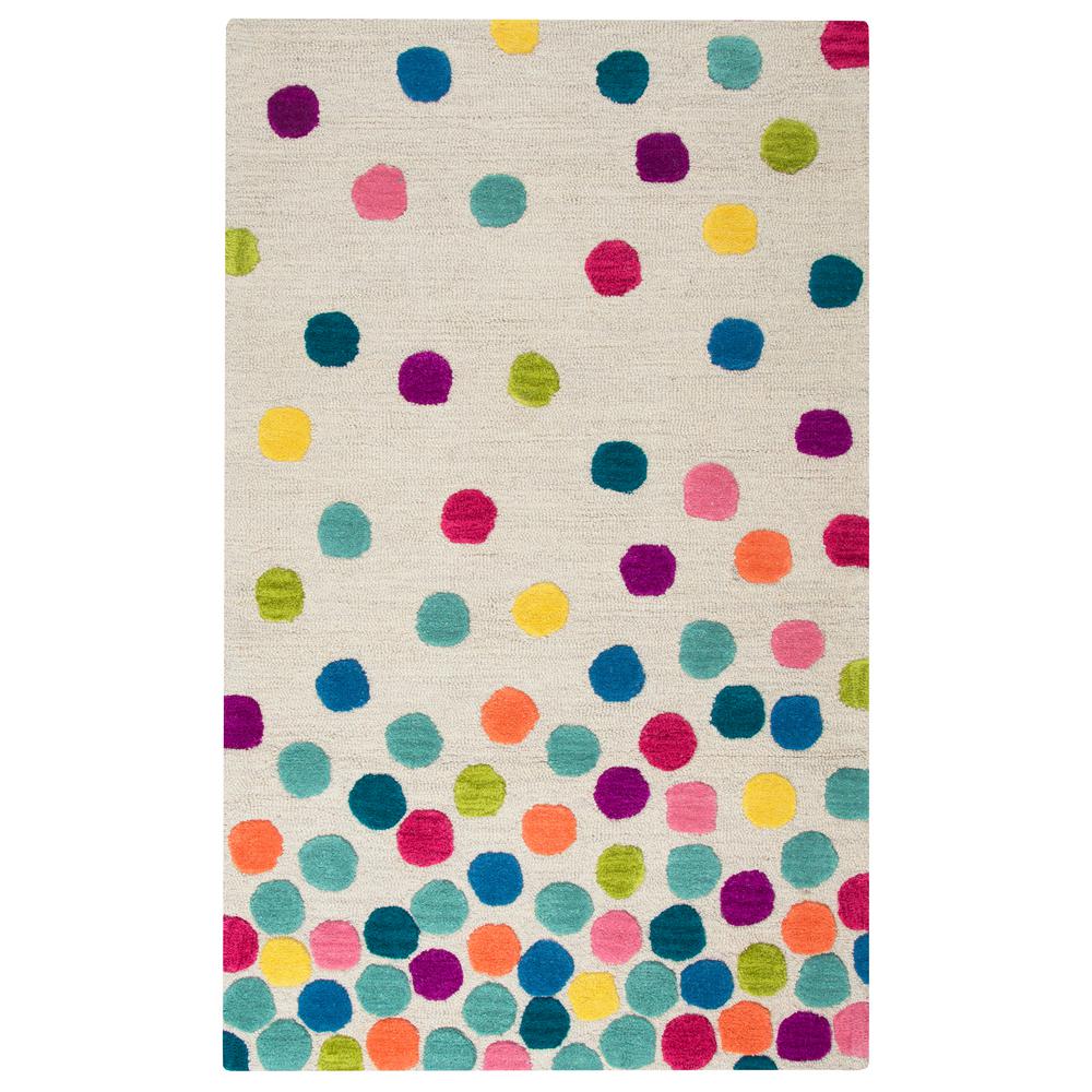 Polka Dot No Additional Features Multi Colored Area Rugs
