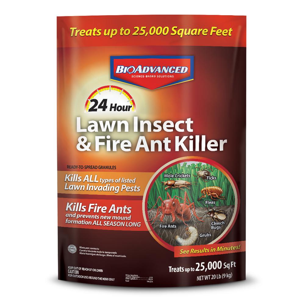 BioAdvanced 20 lbs. Granules 24Hour Lawn Insect and Fire Ant Killer
