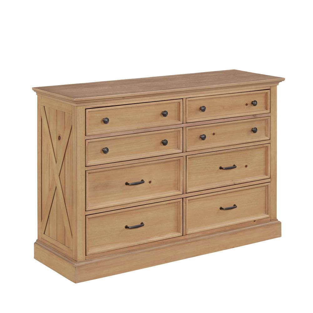 Home Styles Country Lodge 8 Drawer Pine Dresser With Mirror 5524 2