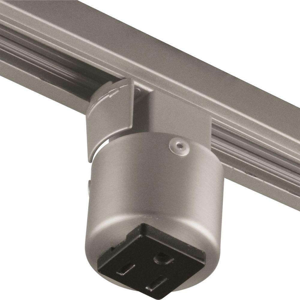 Progress Lighting Black Track Outlet Adapter P8751 31 The Alpha Trak Brushed Nickel Track Lighting Outlet Adapter Accessory