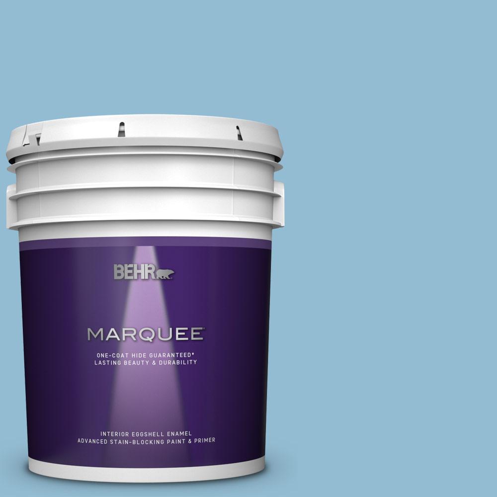BEHR MARQUEE 5 gal. M5003 Blue Chalk color OneCoat Hide Eggshell