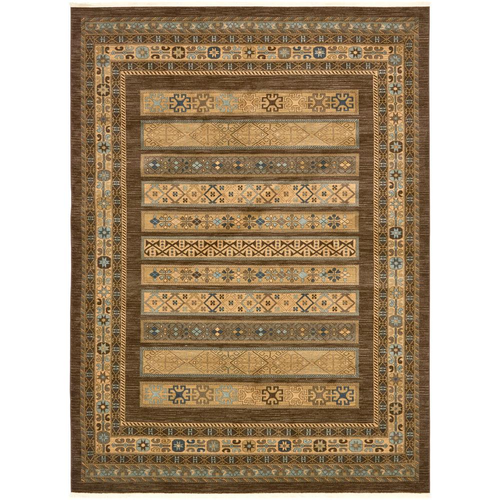 Unique Loom Fars Pasadena Brown 13 0 X 18 Area Rug 3136647 The Fars Pasadena Brown 13 0 X 18 Area Rug