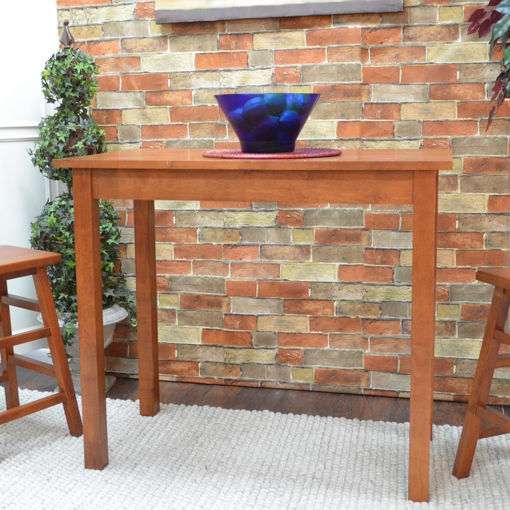 Carolina Cottage Cafe Walnut Pub Bar Table 2242 Wal The Home Depot