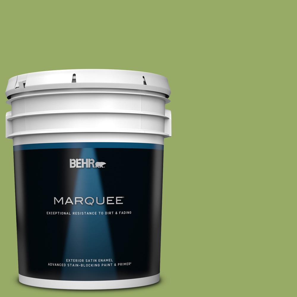 Behr Marquee 5 Gal 420d 5 Herbal Garden Satin Enamel Exterior Paint And Primer In One 945305 The Home Depot