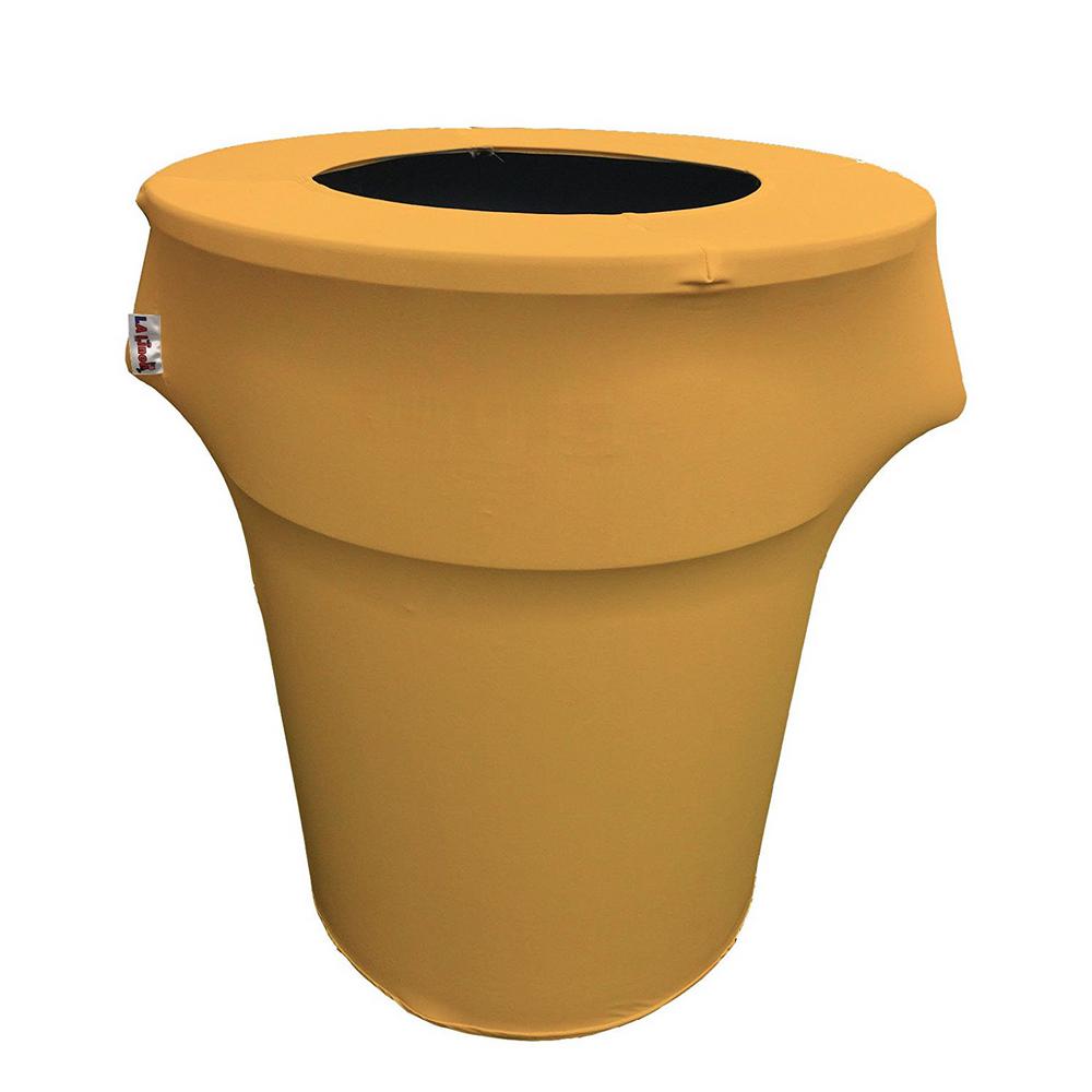 LA Linen Stretch Spandex Trash Can Cover 44 Gal. Round in Royal Blue-SpandexCover44G_RoyalX50 ...