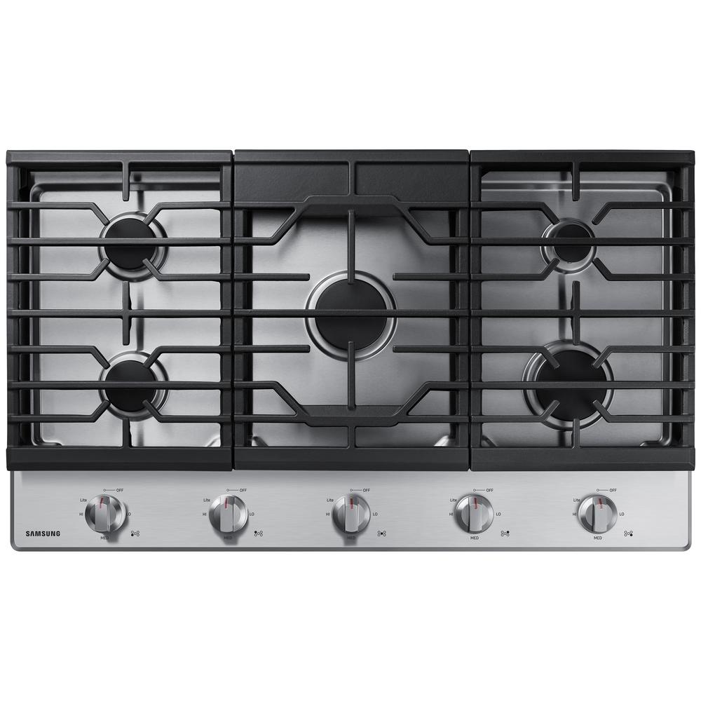 Samsung 36 in. Gas Cooktop in Stainless Steel with 5BurnersNA36R5310FS The Home Depot